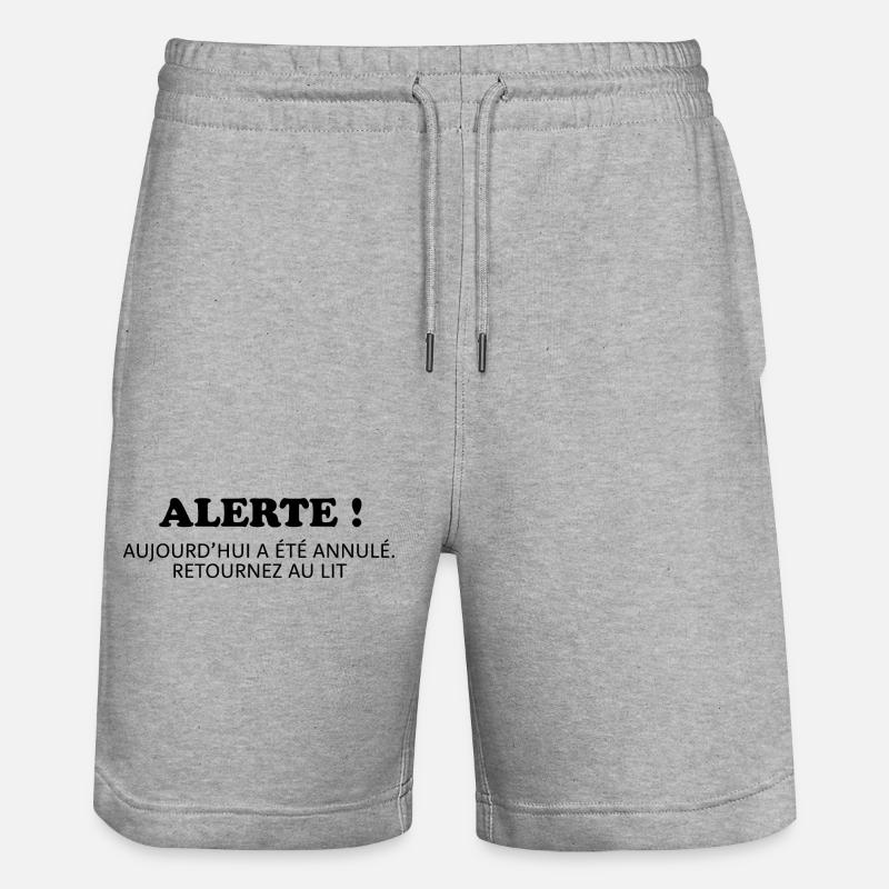 alerte - Short de jogging bio TRAINER Stanley/Stella unisexe - gris chiné