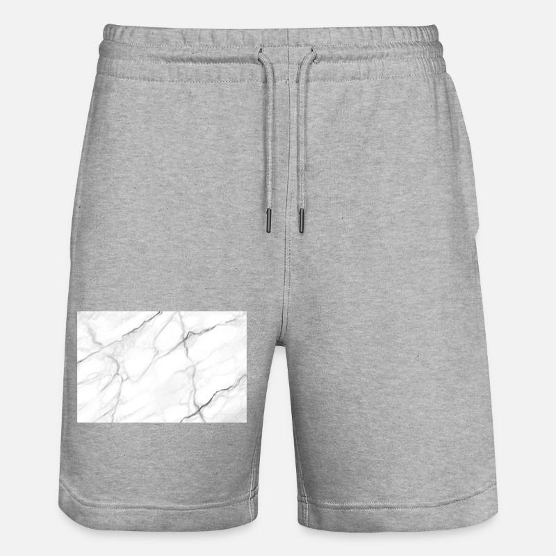 Marbre blanc - Short de jogging bio TRAINER Stanley/Stella unisexe - gris chiné