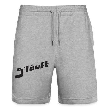 Läuft - Stanley/Stella Unisex Bio Joggingshorts Trainer  - Grau meliert - Vorne - Nik (191cm) & Marisol (170cm)