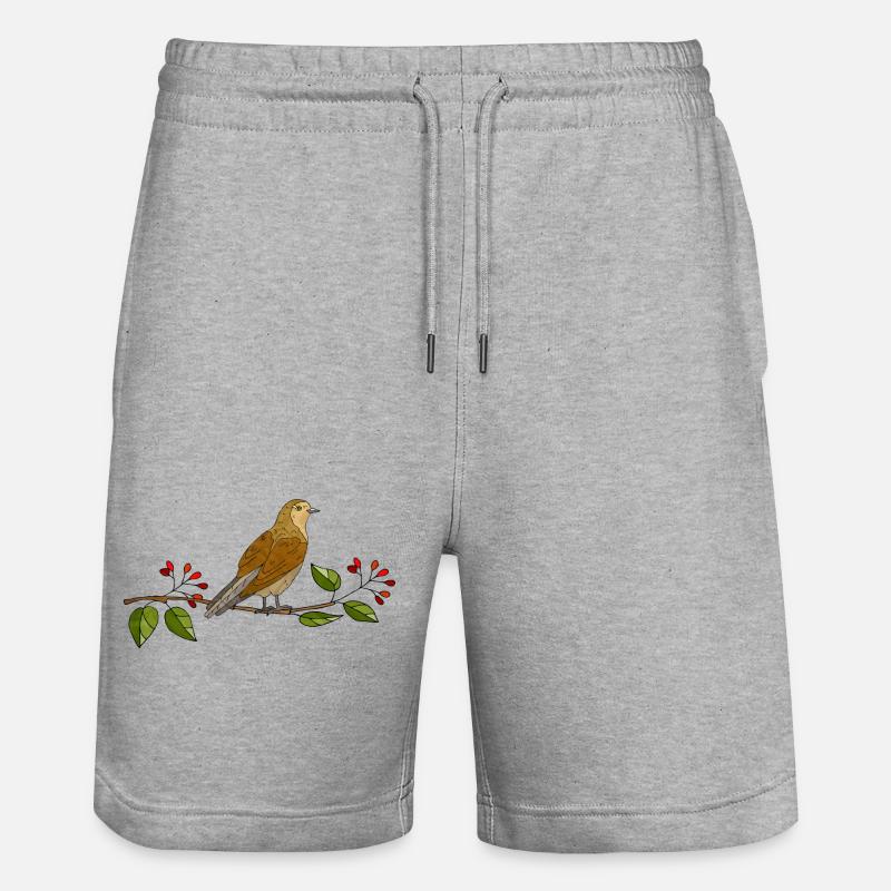 Vogel - Stanley/Stella Unisex Bio Joggingshorts Trainer  - Grau meliert