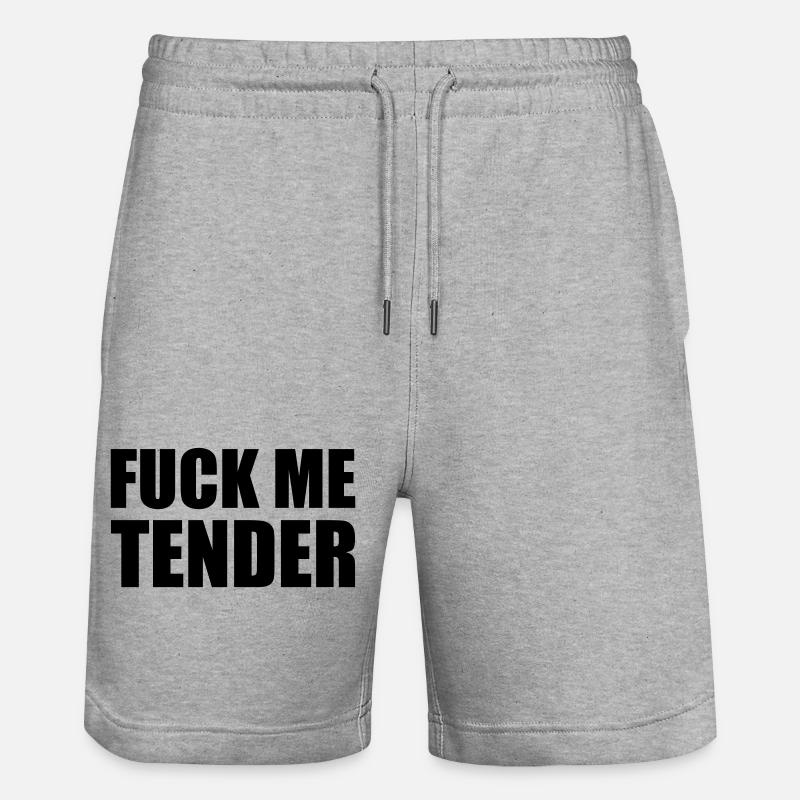 BAISE-MOI TENDREMENT - Short de jogging bio TRAINER Stanley/Stella unisexe - gris chiné
