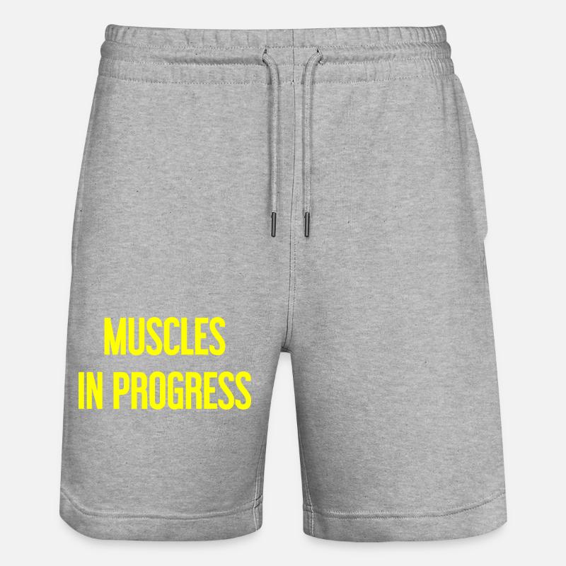 Muscles en progression - Short de jogging bio TRAINER Stanley/Stella unisexe - gris chiné