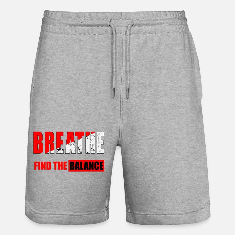 Respirez, trouvez l’équilibre - Short de jogging bio TRAINER Stanley/Stella unisexe - gris chiné