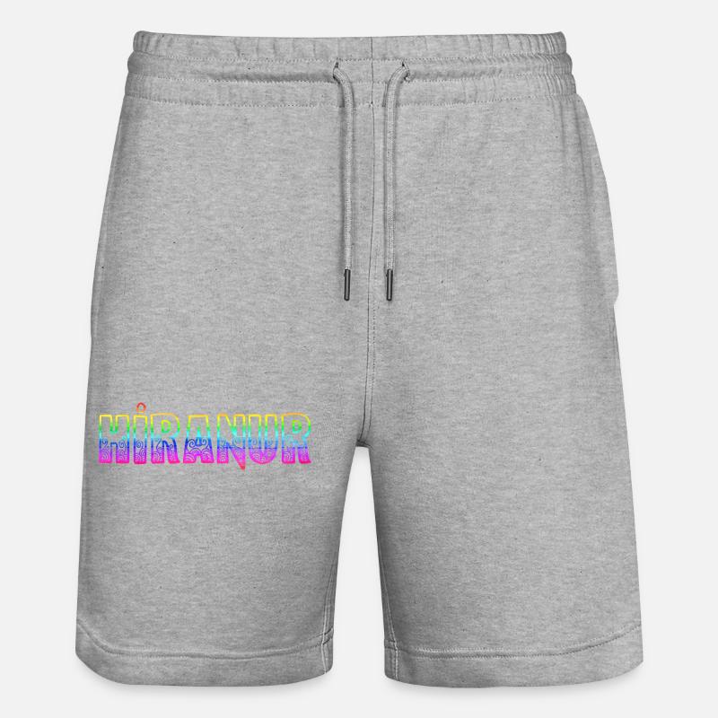 Hiranur RS Arc-en-ciel - Short de jogging bio TRAINER Stanley/Stella unisexe - gris chiné