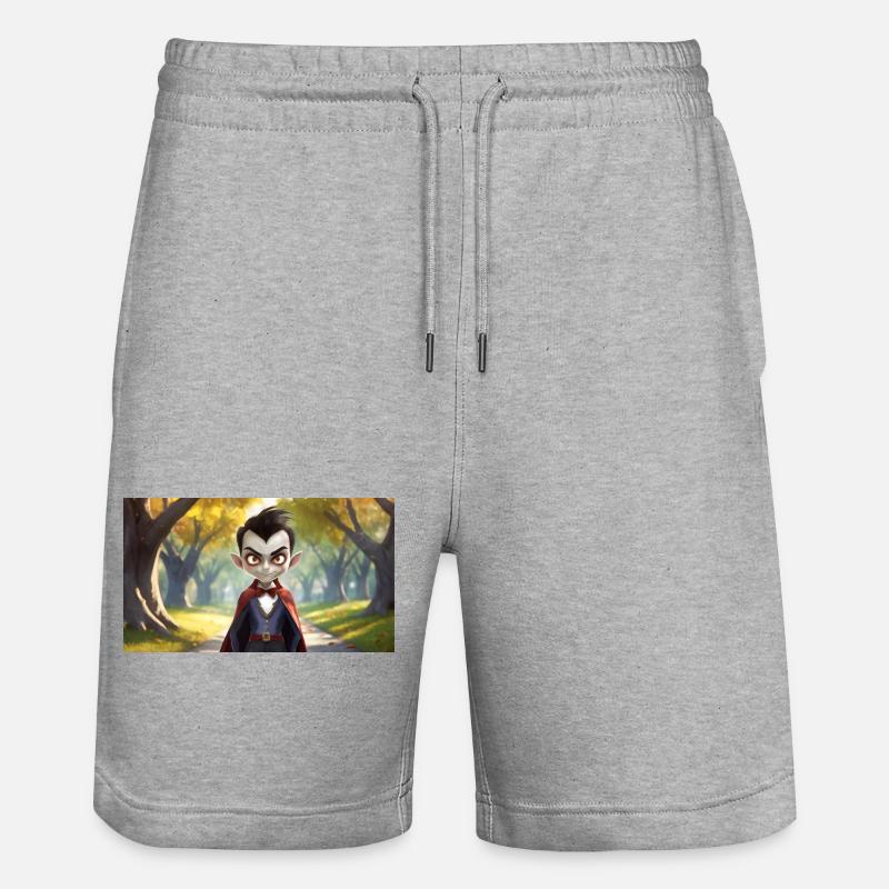 Vampire - Jeunes petits monstres mignons - Short de jogging bio TRAINER Stanley/Stella unisexe - gris chiné