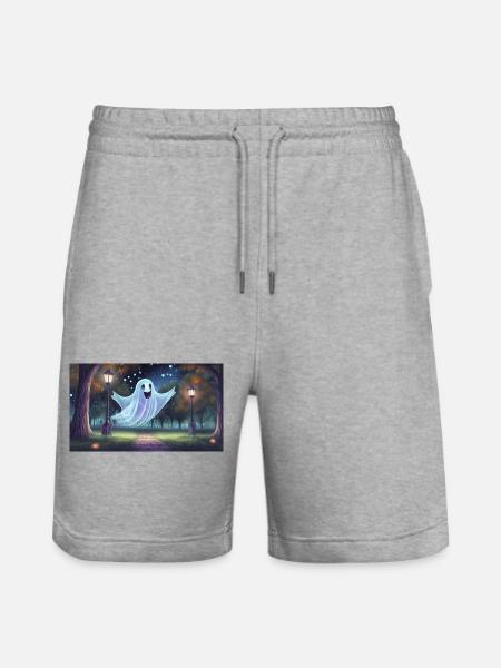 Ghost - unge søde små monstre - Stanley/Stella Trainer økologiske unisex joggingshorts - grå meleret