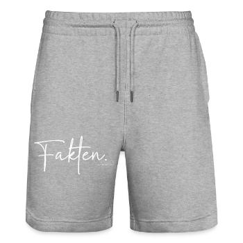 Mimikama Fakten. - Stanley/Stella Unisex Bio Joggingshorts Trainer  - Grau meliert - Vorne - Nik (191cm) & Marisol (170cm)