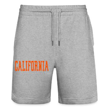 Californie Amérique - Short de jogging bio TRAINER Stanley/Stella unisexe - gris chiné - Devant - Nik (191cm) & Marisol (170cm)