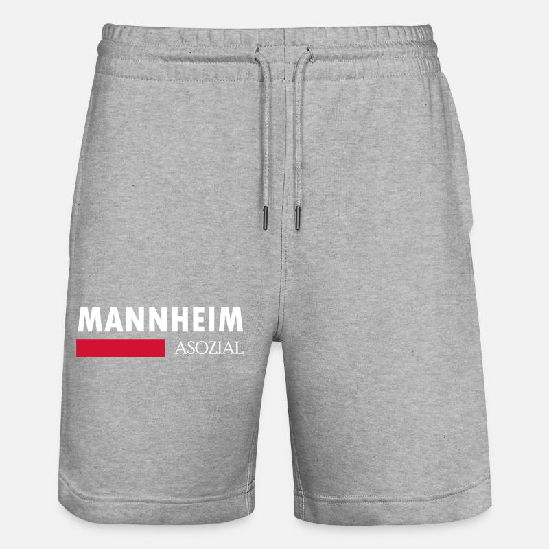 Mannheim Monnem Mannheimat - Short de jogging bio TRAINER Stanley/Stella unisexe - gris chiné