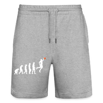 Basketball - Stanley/Stella Unisex Bio Joggingshorts Trainer  - Grau meliert - Vorne - Nik (191cm) & Marisol (170cm)