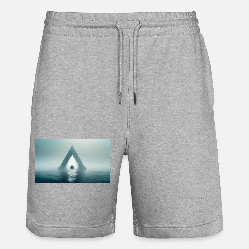creepy mythical places – Bermuda Triangle - Stanley/Stella Trainer Unisex Organic Jogging Shorts - heather grey