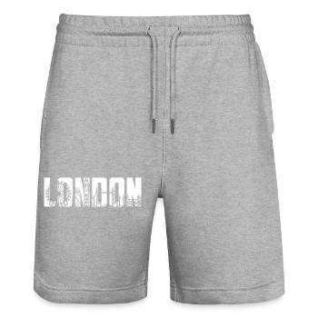 Londres Angleterre 2 - Short de jogging bio TRAINER Stanley/Stella unisexe - gris chiné - Devant - Nik (191cm) & Marisol (170cm)
