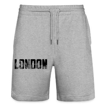 London, England 1 - Stanley/Stella Unisex Bio Joggingshorts Trainer  - Grau meliert - Vorne - Nik (191cm) & Marisol (170cm)