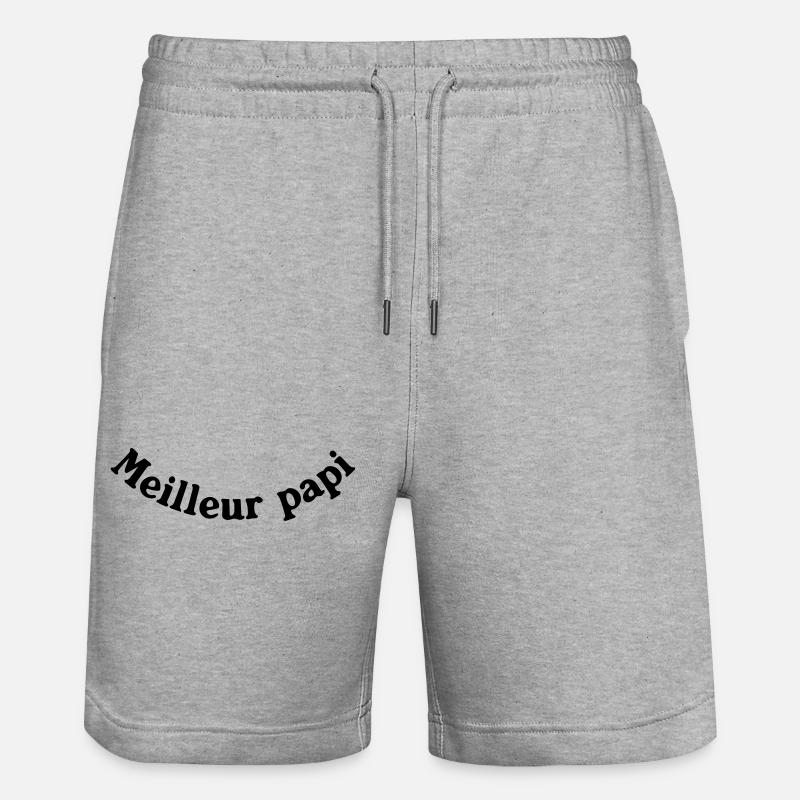 MEILLEUR PAPI - Short de jogging bio TRAINER Stanley/Stella unisexe - gris chiné
