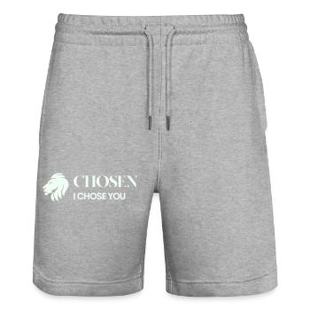 Color logo no background - Stanley/Stella Unisex Bio Joggingshorts Trainer  - Grau meliert - Vorne - Nik (191cm) & Marisol (170cm)