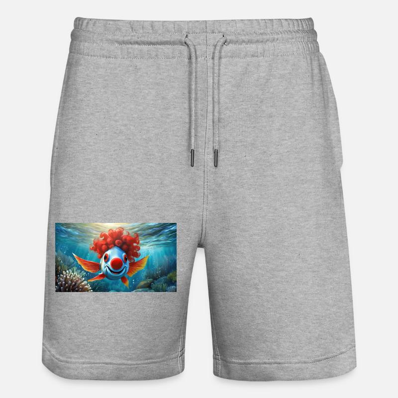 Pun ambiguous german expression - Clownfisch - Stanley/Stella Trainer Unisex Organic Jogging Shorts - heather grey