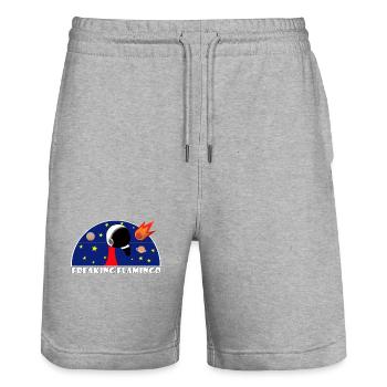 SpaceFreak - Stanley/Stella Unisex Bio Joggingshorts Trainer  - Grau meliert - Vorne - Nik (191cm) & Marisol (170cm)