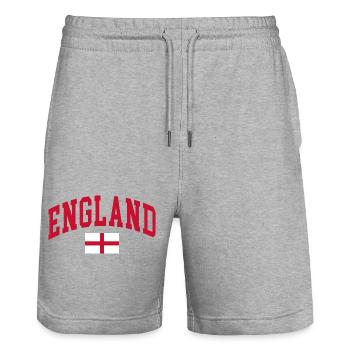 Angleterre - Short de jogging bio TRAINER Stanley/Stella unisexe - gris chiné - Devant - Nik (191cm) & Marisol (170cm)