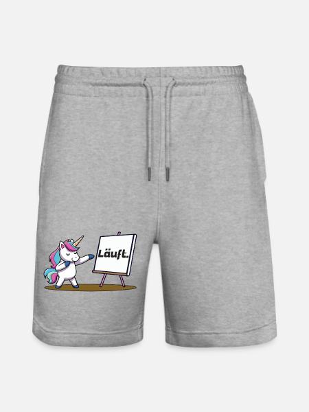 Läuft - Stanley/Stella Unisex Bio Joggingshorts Trainer  - Grau meliert