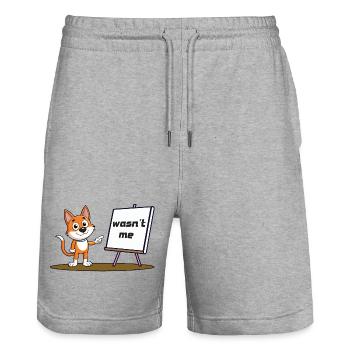 Wasn't Me - Stanley/Stella Unisex Bio Joggingshorts Trainer  - Grau meliert - Vorne - Nik (191cm) & Marisol (170cm)
