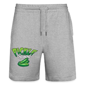 Pickle Emotional Support Supportive Friend - Stanley/Stella Unisex Bio Joggingshorts Trainer  - Grau meliert - Vorne - Nik (191cm) & Marisol (170cm)