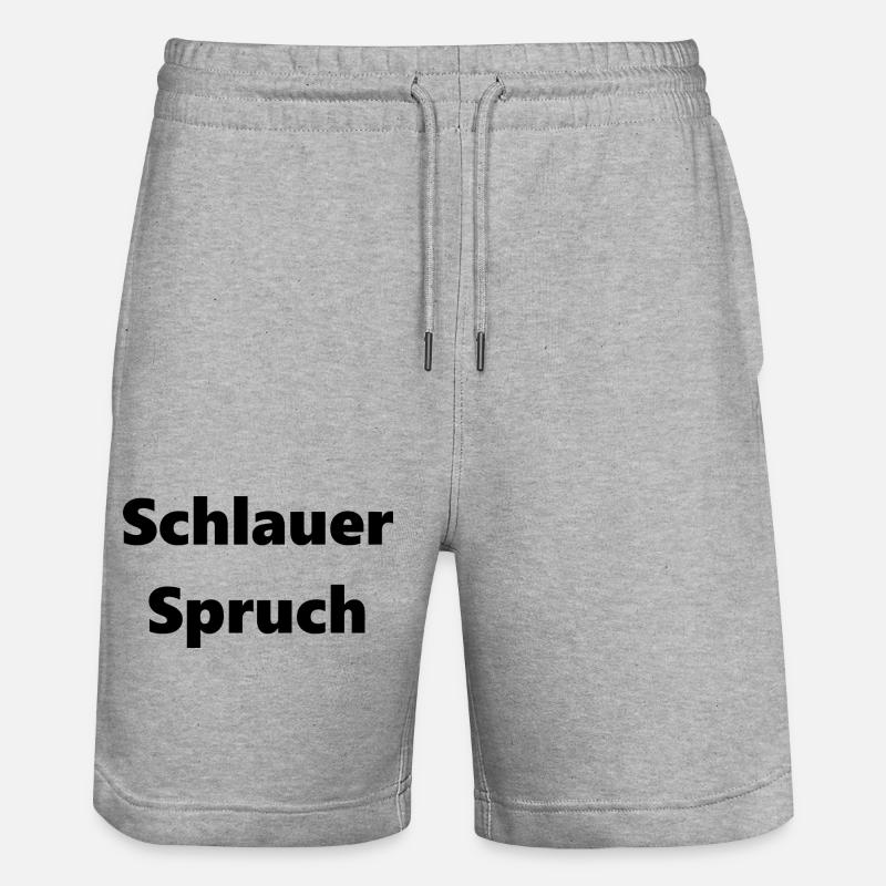 Schlauer Spruch - Stanley/Stella Unisex Bio Joggingshorts Trainer  - Grau meliert