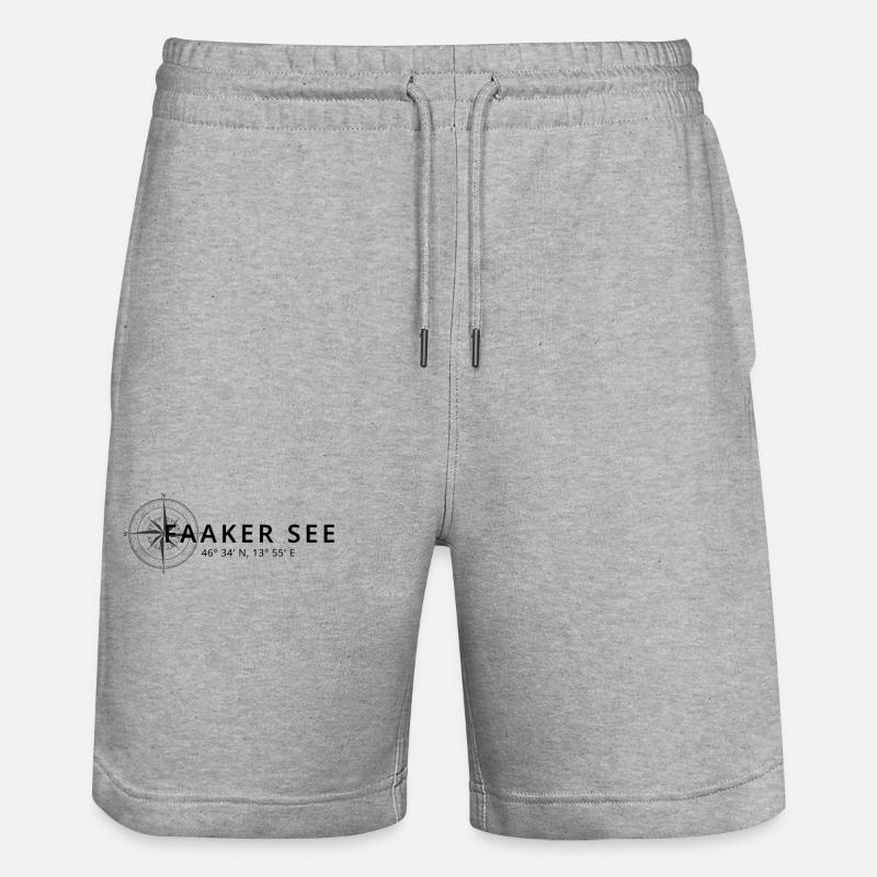 Conception de la boussole Faakersee - Short de jogging bio TRAINER Stanley/Stella unisexe - gris chiné