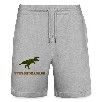 Tyrannosaurus Rex Dino Lieblingsdino - Stanley/Stella Unisex Bio Joggingshorts Trainer  - Grau meliert - Vorne - Nik (191cm) & Marisol (170cm)