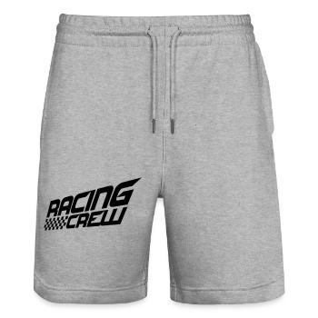Racing Crew Cool Team Saying Love Racing Car Driving - Stanley/Stella Trainer Unisex Organic Jogging Shorts - heather grey - Front - Nik (191cm) & Marisol (170cm)