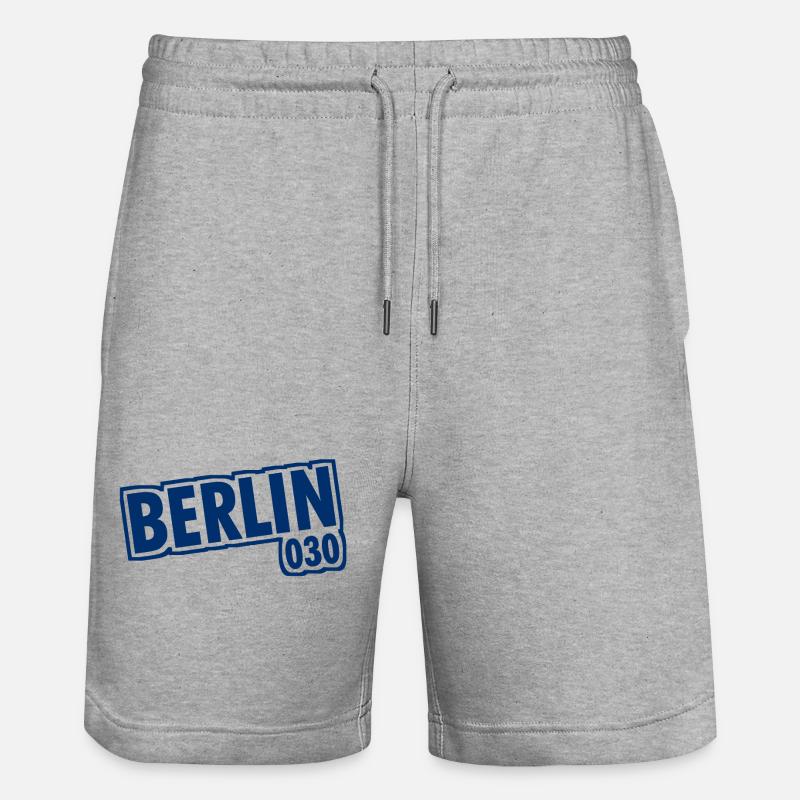 Berlino - 030 - Capitale - Germania - Prefisso - Pantaloncini da jogger ecologici unisex Trainer di Stanley/Stella - grigio melange