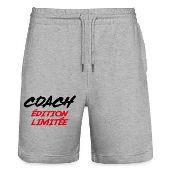 COACH Limitierte Auflage - Stanley/Stella Unisex Bio Joggingshorts Trainer  - Grau meliert - Vorne - Nik (191cm) & Marisol (170cm)