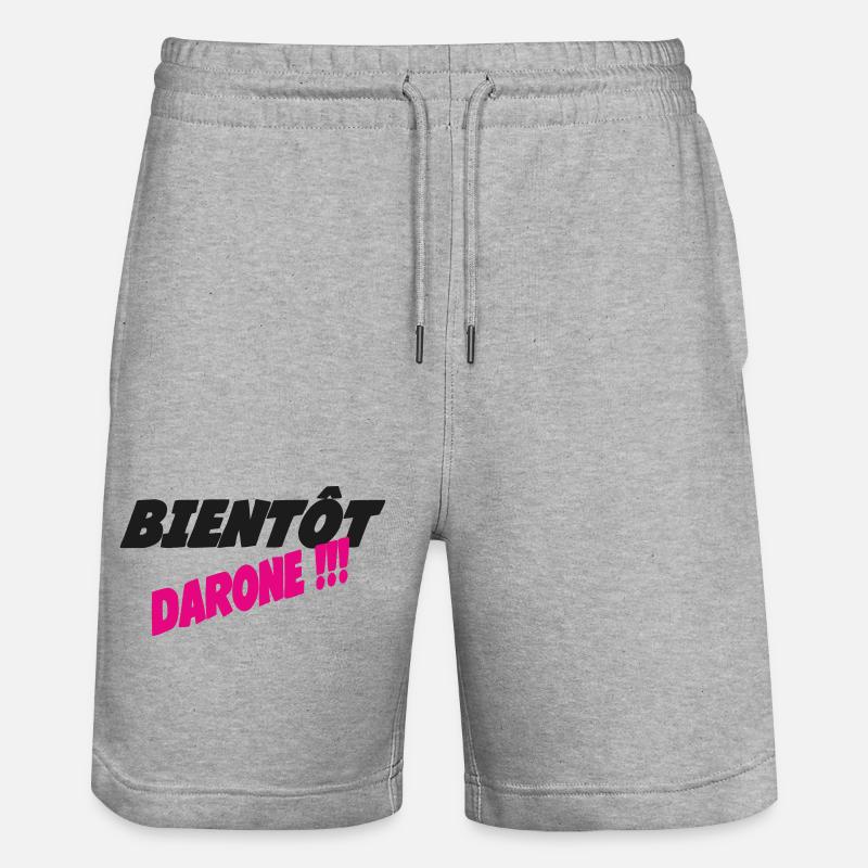 Bientot DARONE - Short de jogging bio TRAINER Stanley/Stella unisexe - gris chiné