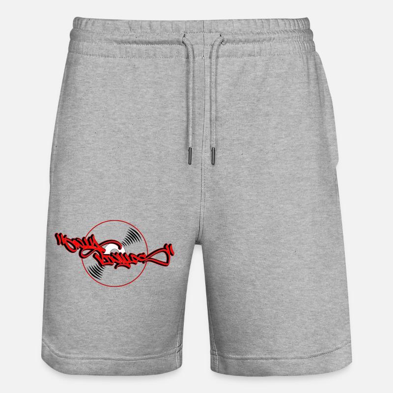 Uniquement des vinyles - Short de jogging bio TRAINER Stanley/Stella unisexe - gris chiné