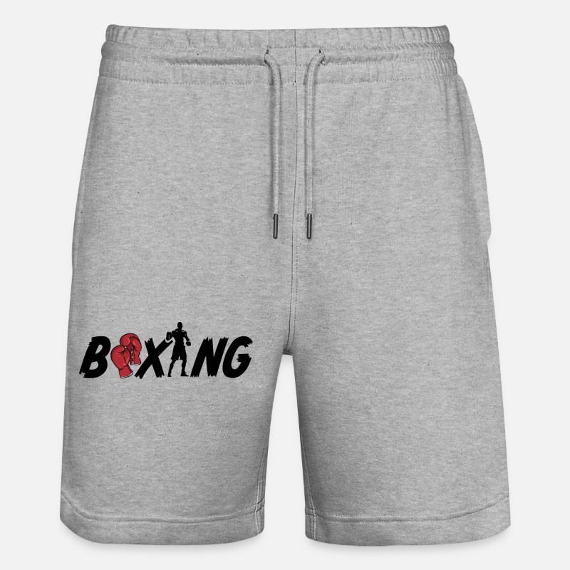 Boxing Boxer - Stanley/Stella Trainer Unisex Organic Jogging Shorts - heather grey
