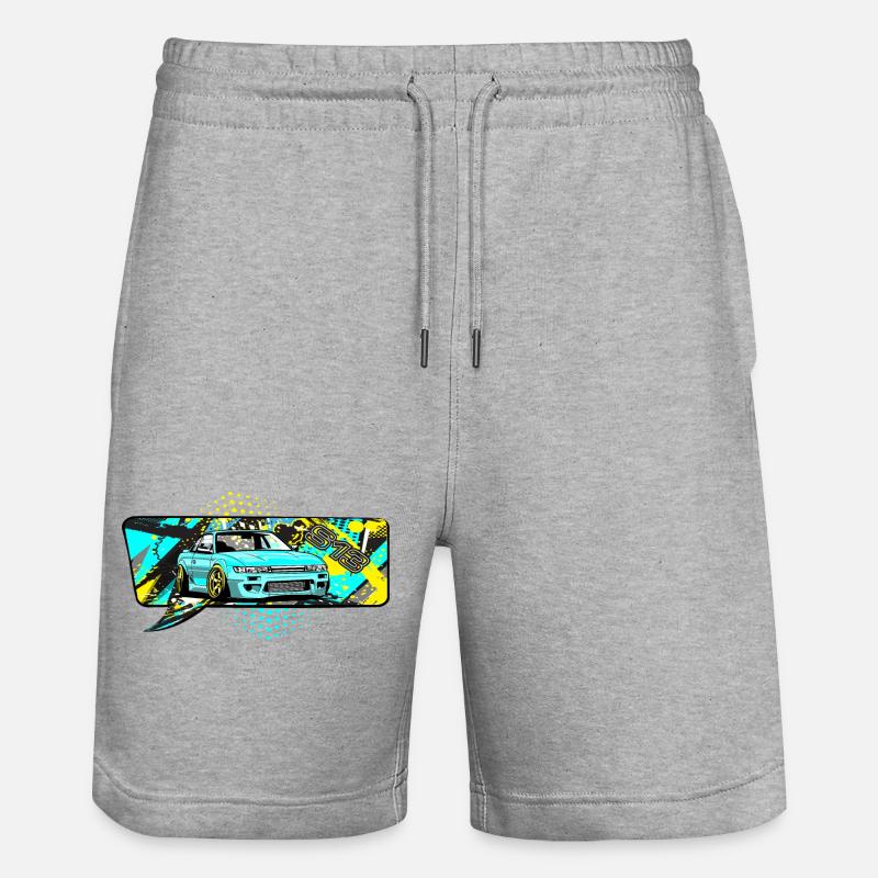 S13 Bubble Comic - Stanley/Stella Trainer Unisex Organic Jogging Shorts - heather grey