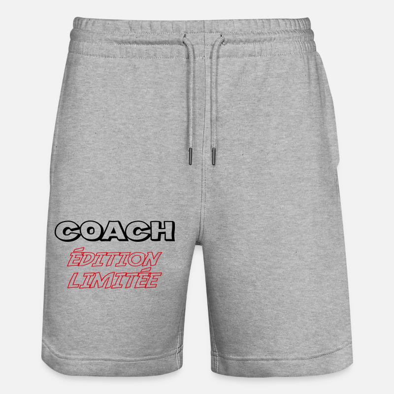COACH éedition limitée - Short de jogging bio TRAINER Stanley/Stella unisexe - gris chiné