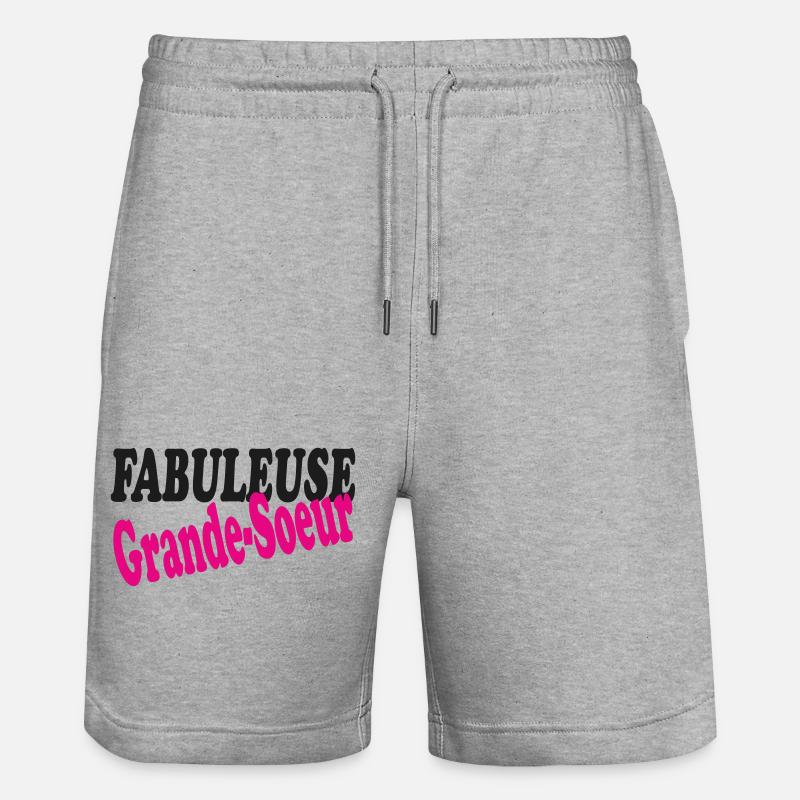 FABULEUSE Grande-Soeur - Short de jogging bio TRAINER Stanley/Stella unisexe - gris chiné
