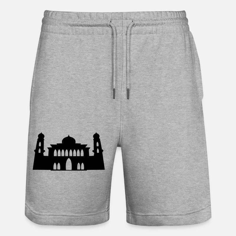 mosquée, silhouette - Short de jogging bio TRAINER Stanley/Stella unisexe - gris chiné