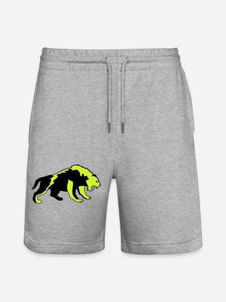tiger 02 - Stanley/Stella Unisex Bio Joggingshorts Trainer  - Grau meliert