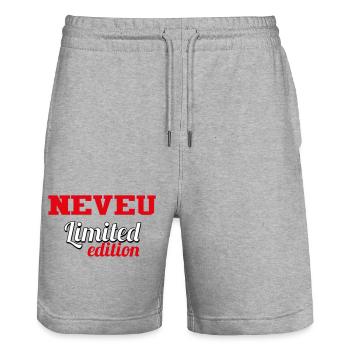 NEVEU LIMITED EDITION - Short de jogging bio TRAINER Stanley/Stella unisexe - gris chiné - Devant - Nik (191cm) & Marisol (170cm)