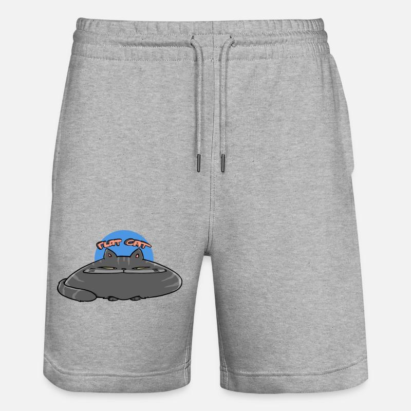 Flat Cat - Short de jogging bio TRAINER Stanley/Stella unisexe - gris chiné