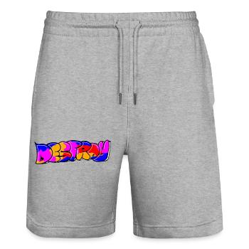 Destroy - Stanley/Stella Unisex Bio Joggingshorts Trainer  - Grau meliert - Vorne - Nik (191cm) & Marisol (170cm)