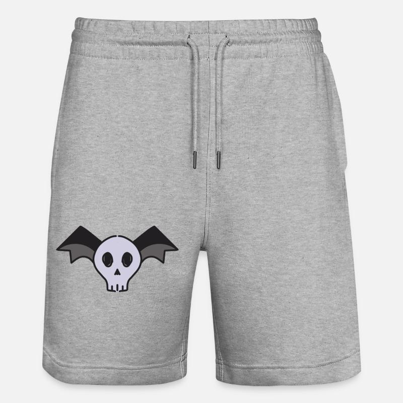 Conception de crâne ailé - Short de jogging bio TRAINER Stanley/Stella unisexe - gris chiné