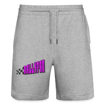 Rallyfan violet noir - Short de jogging bio TRAINER Stanley/Stella unisexe - gris chiné - Devant - Nik (191cm) & Marisol (170cm)
