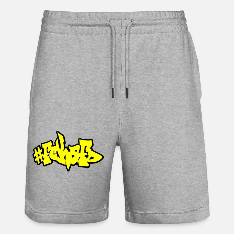 FCK AFD - Stanley/Stella Unisex Bio Joggingshorts Trainer  - Grau meliert