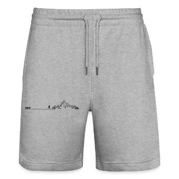 Trail Running Sports - Stanley/Stella Trainer Unisex Organic Jogging Shorts - heather grey - Front - Nik (191cm) & Marisol (170cm)