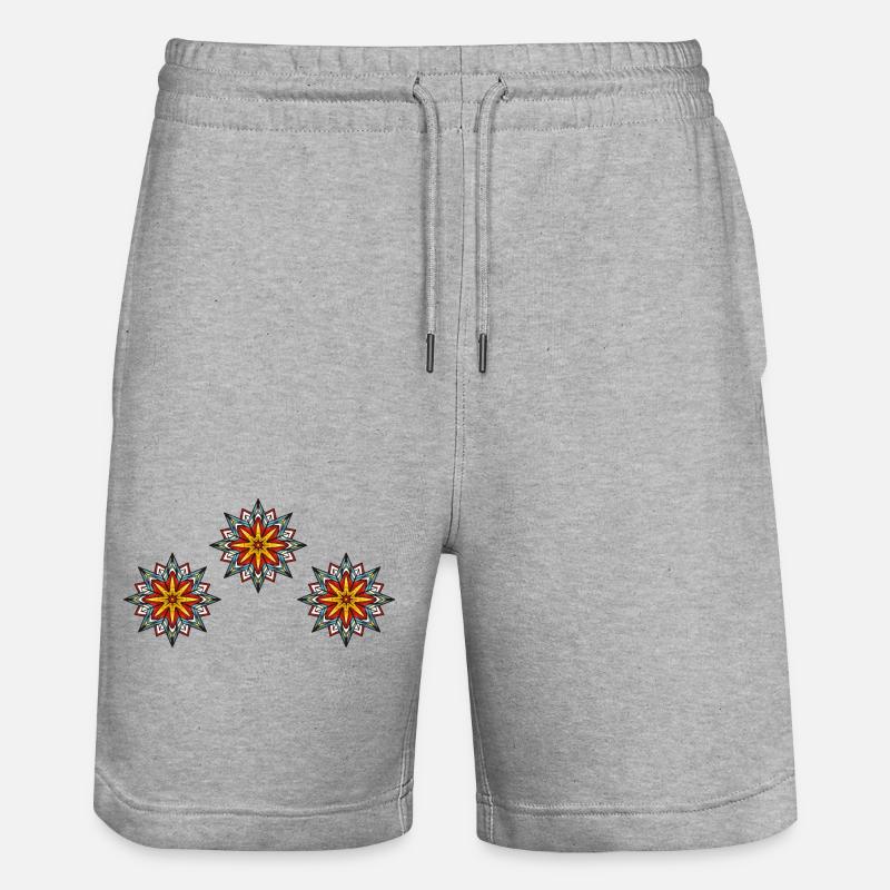frost eiskristall 3 - Stanley/Stella Unisex Bio Joggingshorts Trainer  - Grau meliert