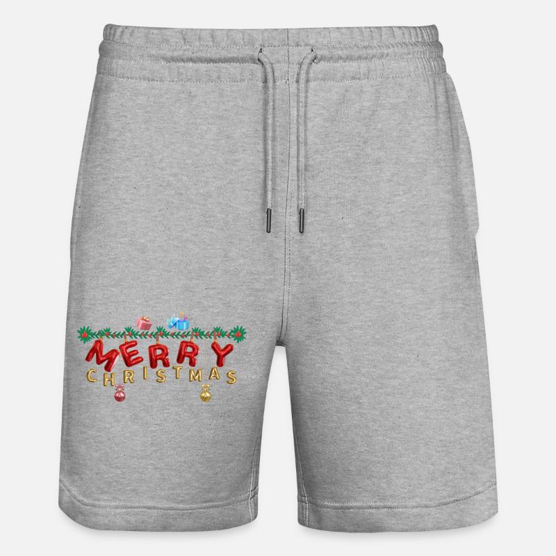 Joyeux Noël Baloon look - Short de jogging bio TRAINER Stanley/Stella unisexe - gris chiné