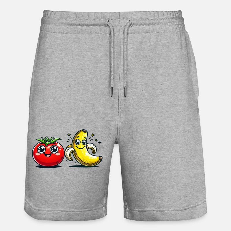 Tomate Banane - Short de jogging bio TRAINER Stanley/Stella unisexe - gris chiné