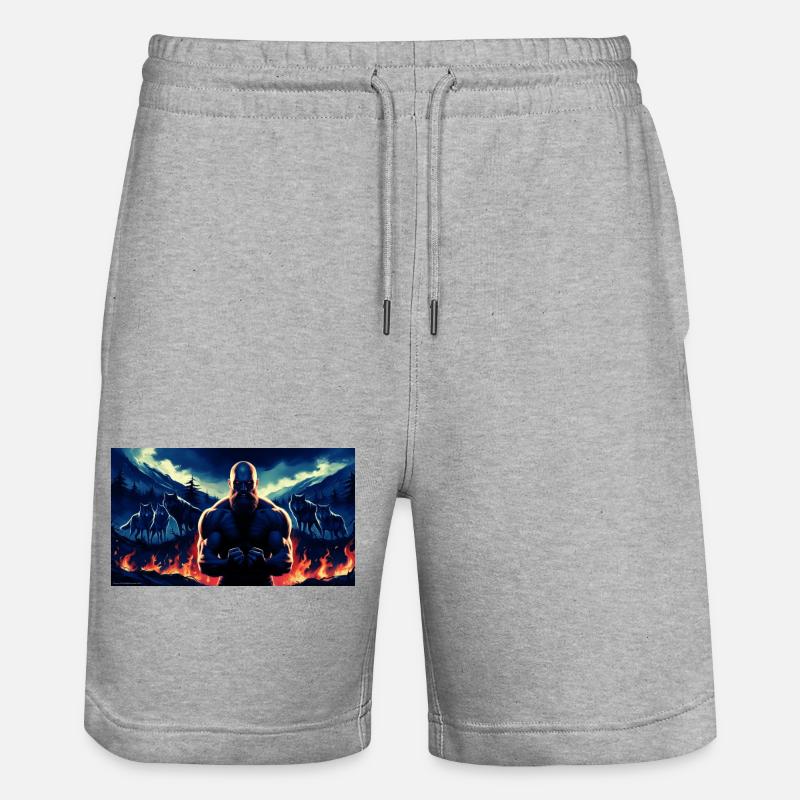 Primal Guerrier - Short de jogging bio TRAINER Stanley/Stella unisexe - gris chiné